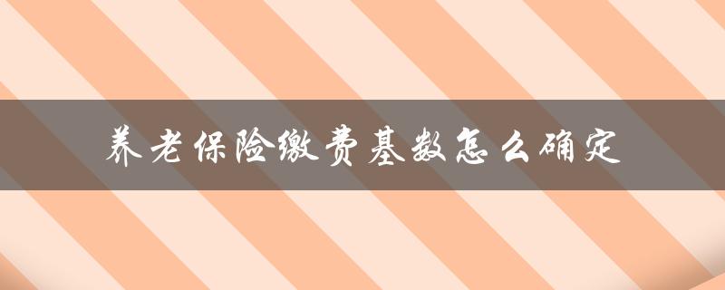 养老保险缴费基数怎么确定