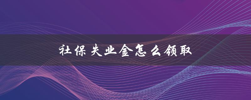 社保失业金怎么领取