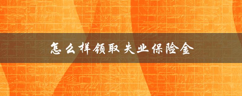 怎么样领取失业保险金