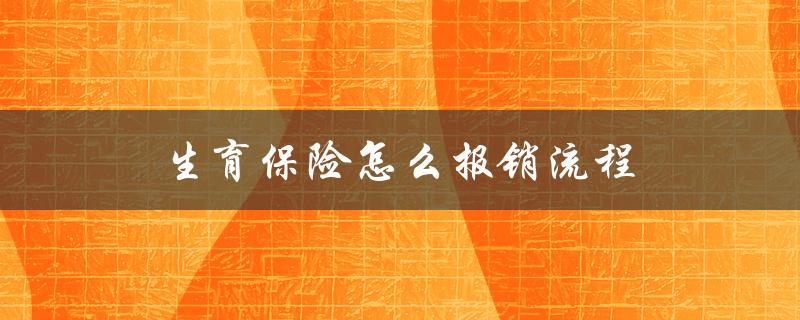 生育保险怎么报销流程