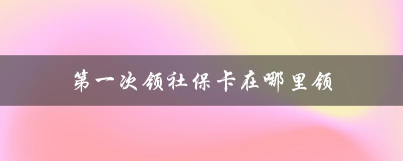 第一次领社保卡在哪里领
